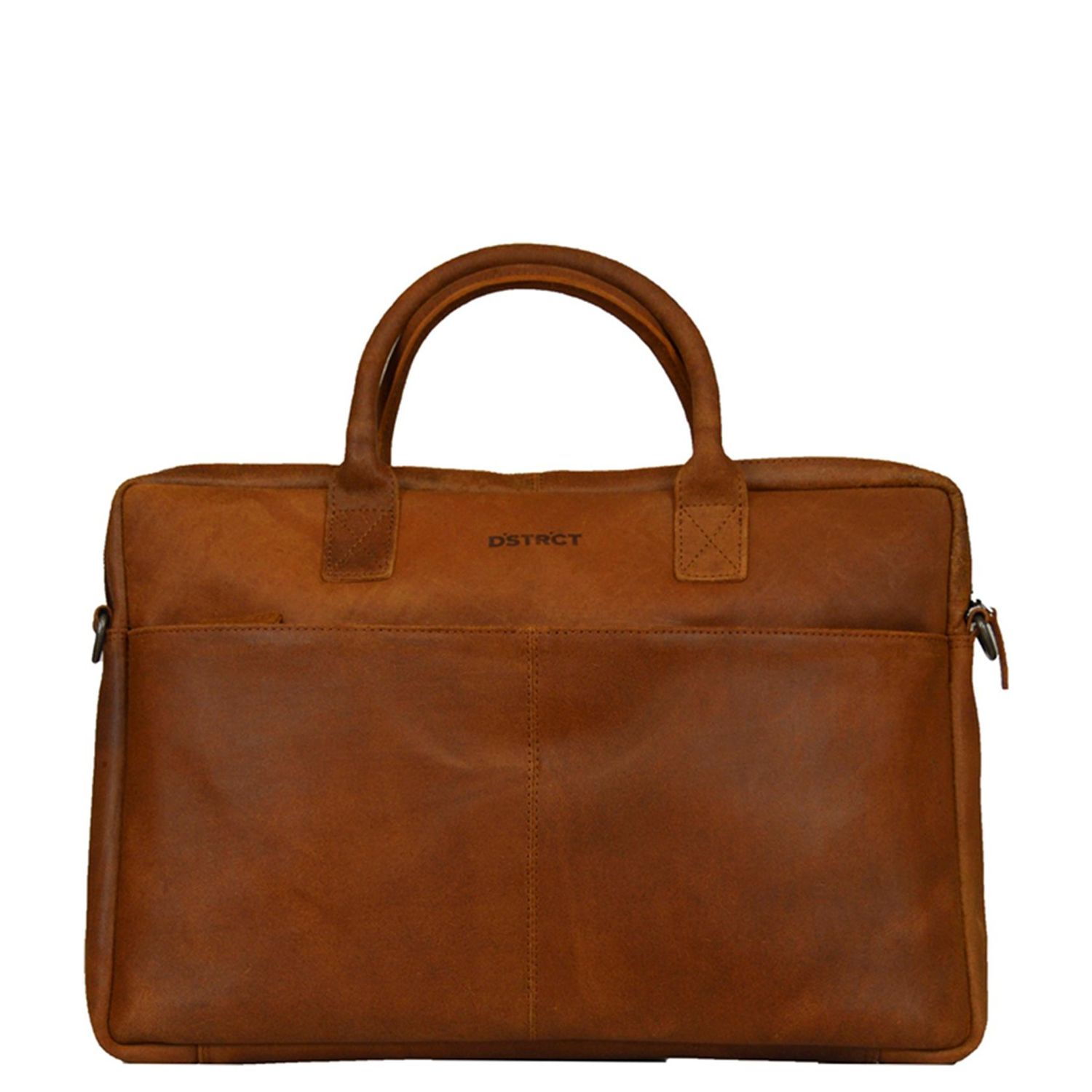 DSTRCT Limited Laptoptas 17'' cognac schoudertas heren