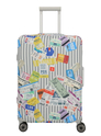 Travelite Accessoires Kofferhoes M tickets on blue/white