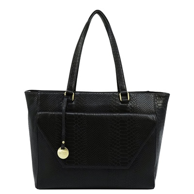 MOSZ Denise Leder-Laptop-Schultertasche - 15,6" Laptopfach - jungle black