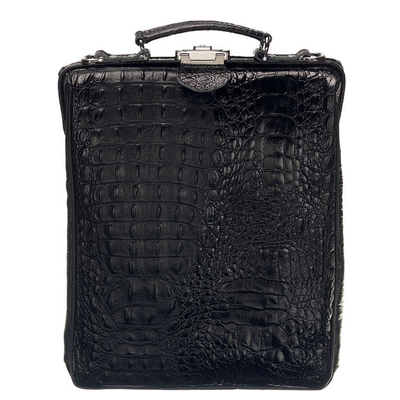 Mutsaers On The Bag Leather Backpack zwart croco