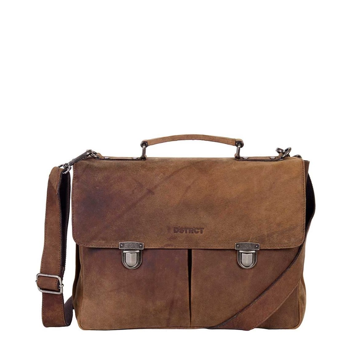 DSTRCT Wall Street A4 Business Aktetas Brown