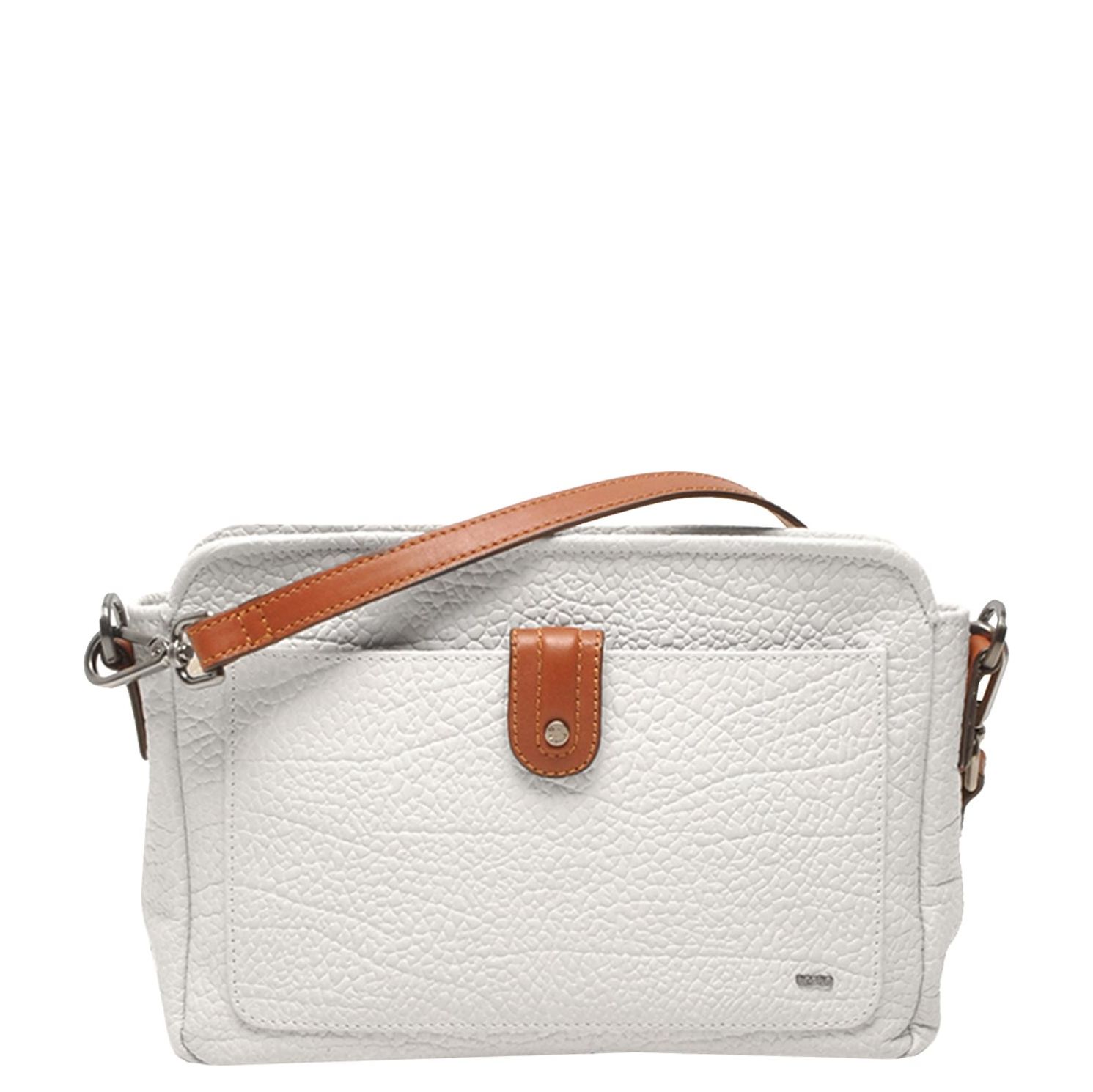 Berba Chamonix crossbodytas grijs, wit en beige