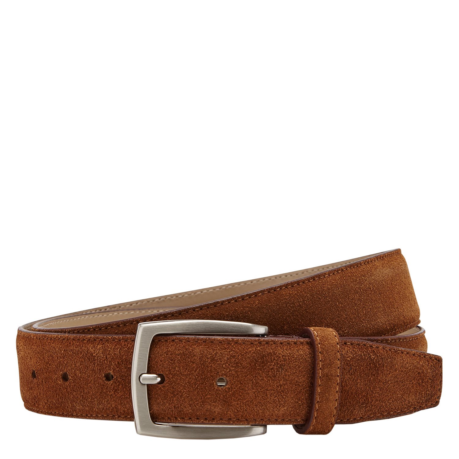 Castelijn & Beerens Suede Herenriem cognac