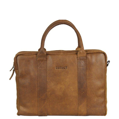 DSTRCT Limited Double Zip 15'' Laptoptasche cognac
