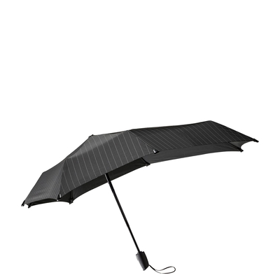 Senz Automatic Opvouwbare Stormparaplu pin stripes black