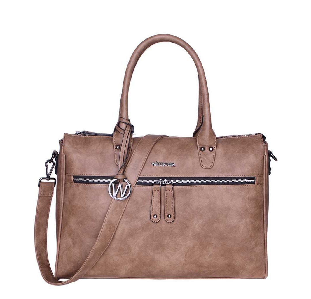 Wimona Fabiana-Two laptoptas grijs en taupe
