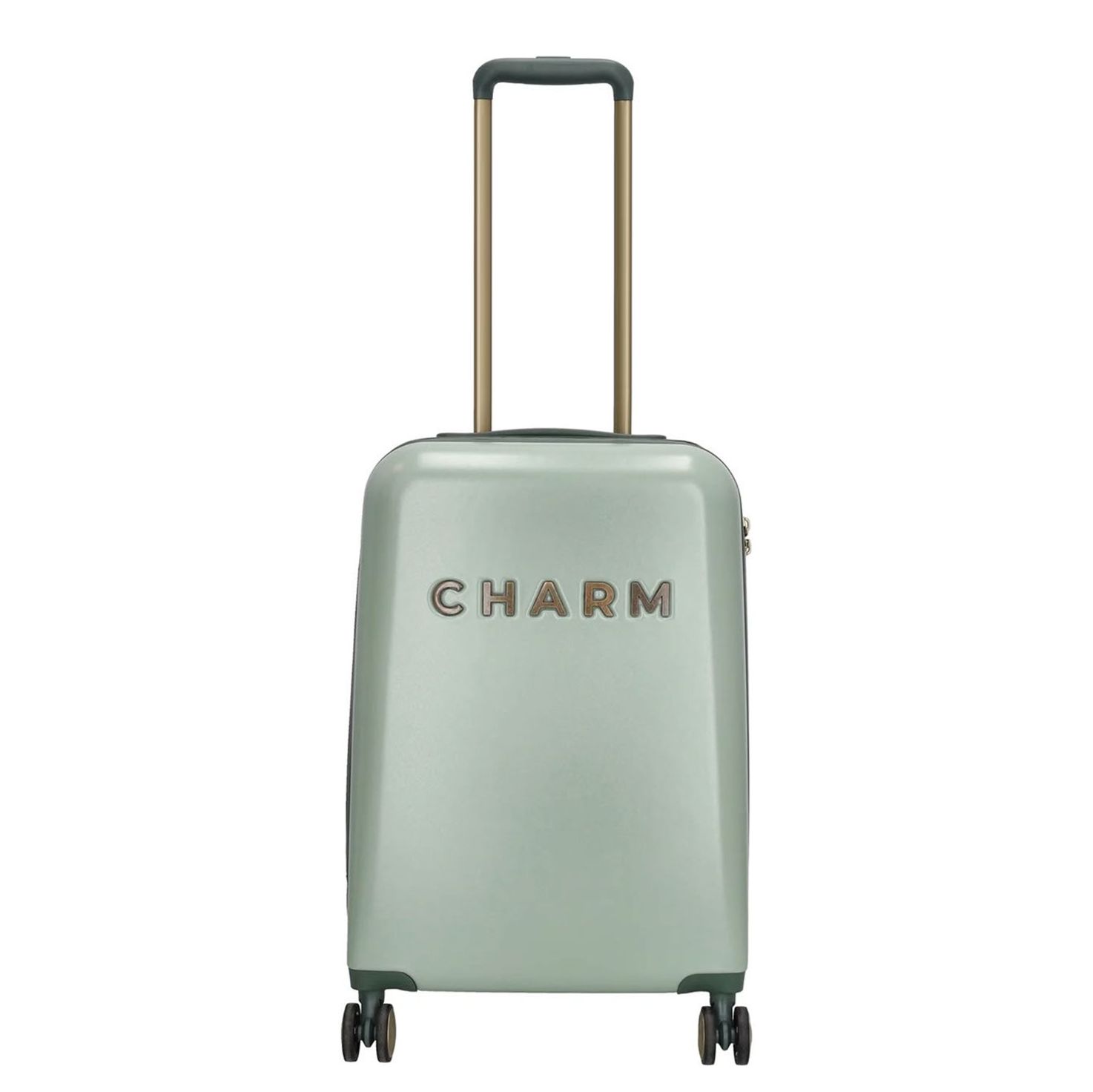 Charm London Travel Trolley S lichtgroen Harde Koffer
