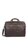 Spikes & Sparrow Bronco 3 Zipper Businesstas dark brown