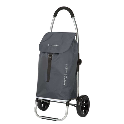 Playmarket Go Two Compact Boodschappentrolley grey