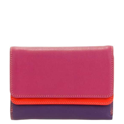 Mywalit Ladies Double Flap Purse Wallet sangria multi