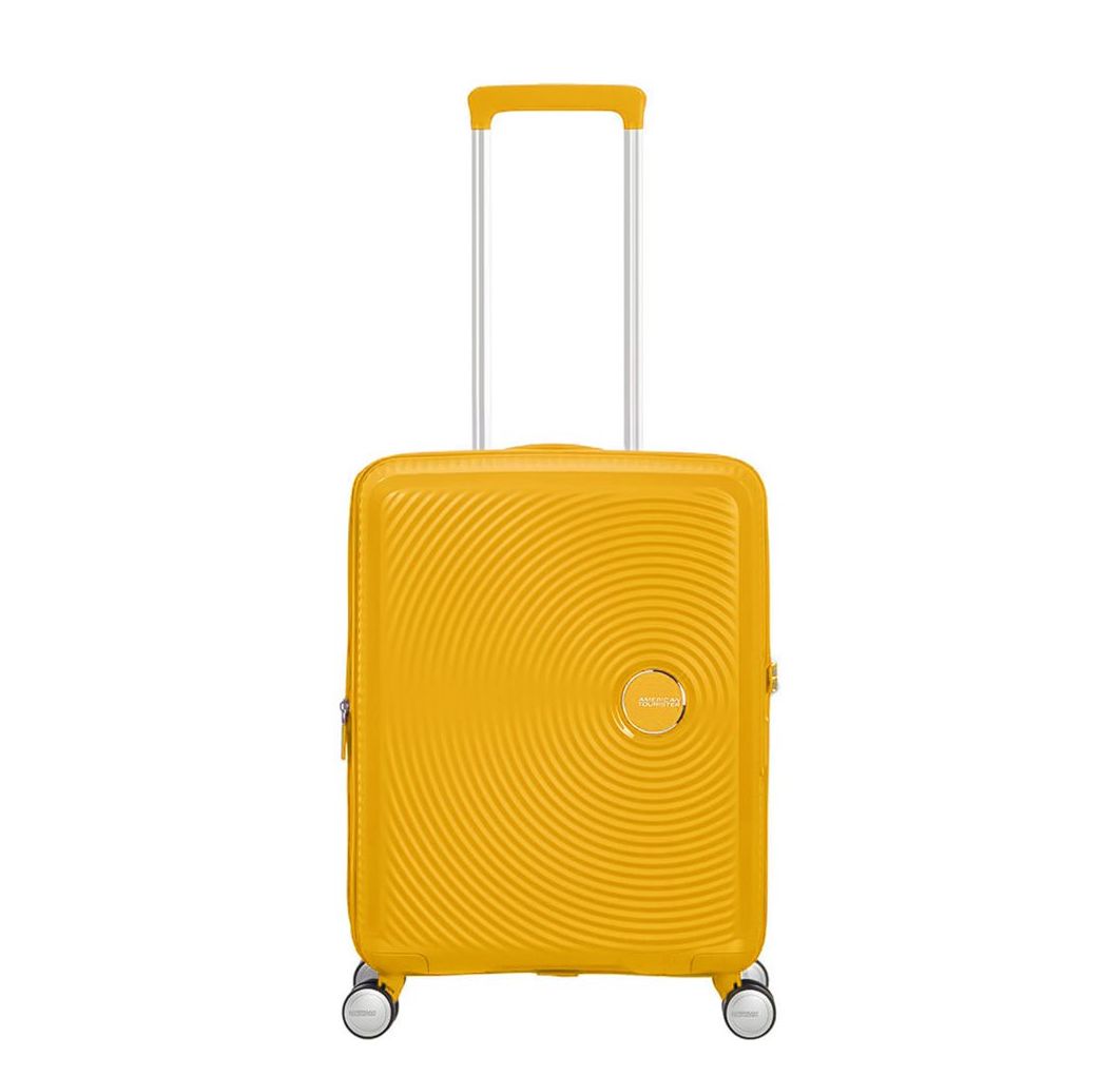 American Tourister Soundbox Expandable Spinner 55cm Golden Yellow