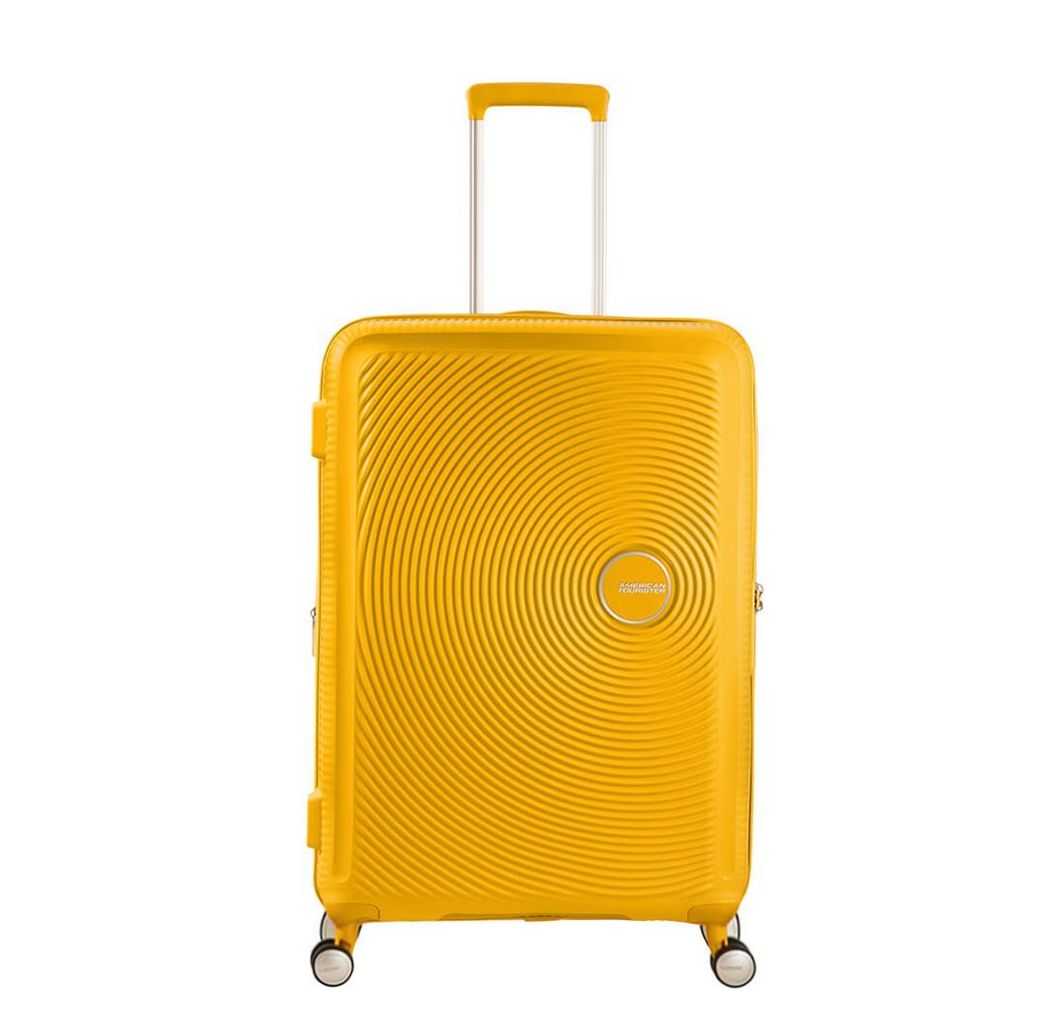 American Tourister Soundbox Expandable Spinner 67cm Golden Yellow