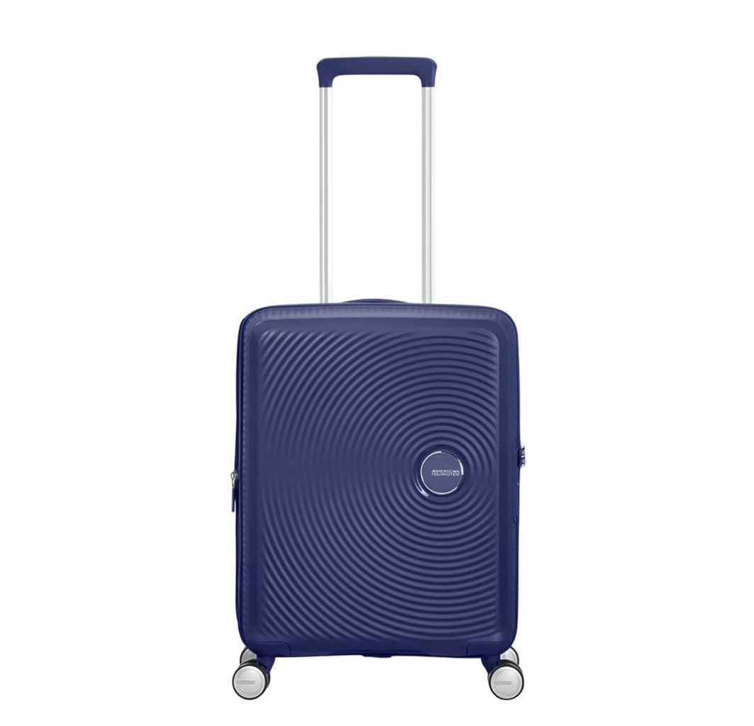 American Tourister Soundbox Expandable Spinner 55cm Midnight Navy