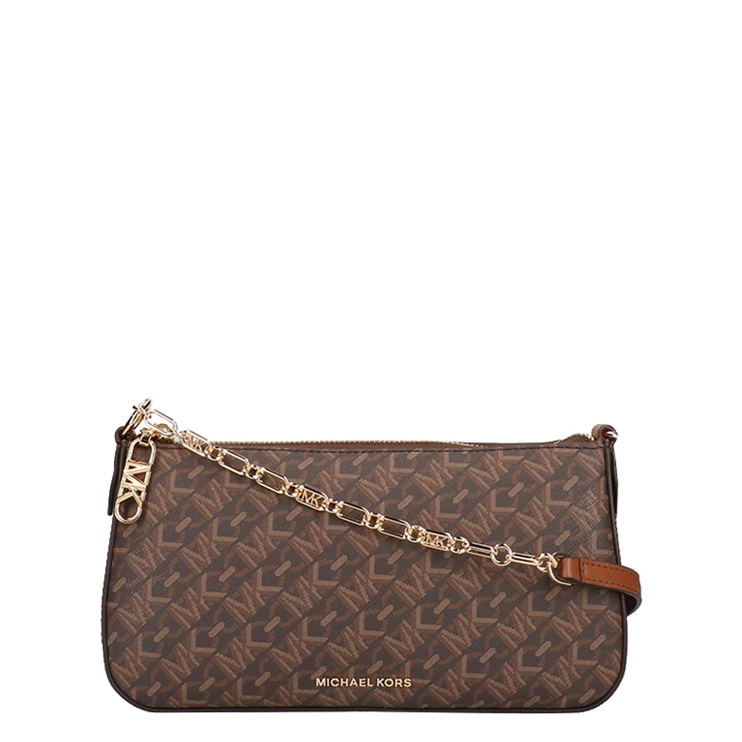 Michael Kors Empire Md Chain Pouchette brn/luggage schoudertas dames