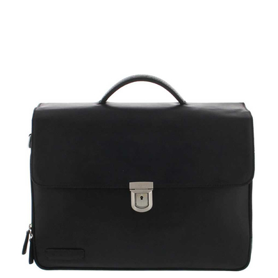 Plevier Vintage Oxford Laptoptasche 3 Fächern 15.6" schwarz
