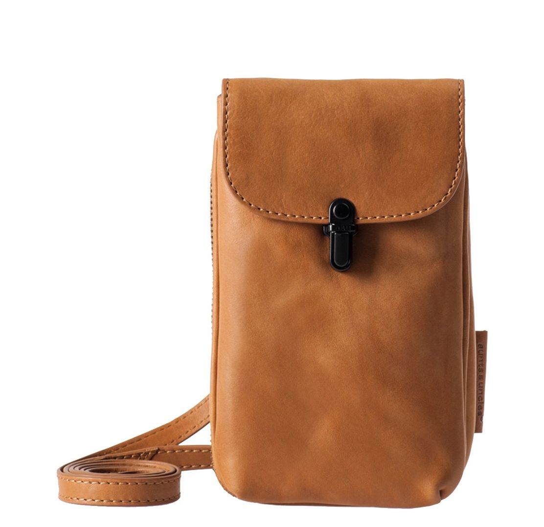 Aunts & Uncles Telefoontasjes bruin en geel