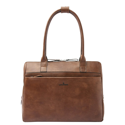 Castelijn & Beerens Donna Vera Umhängetasche 15.6" RFID cognac