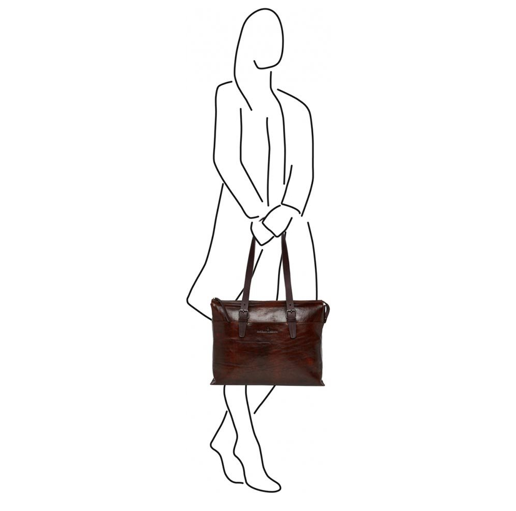 Castelijn & Beerens Rien Laptop Schoudertas 15.4'' RFID cognac