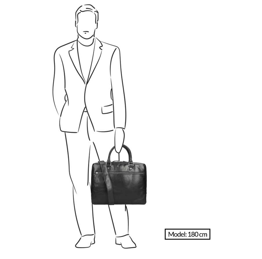 Leonhard Heyden Cambridge 1 Compartment Briefcase S black