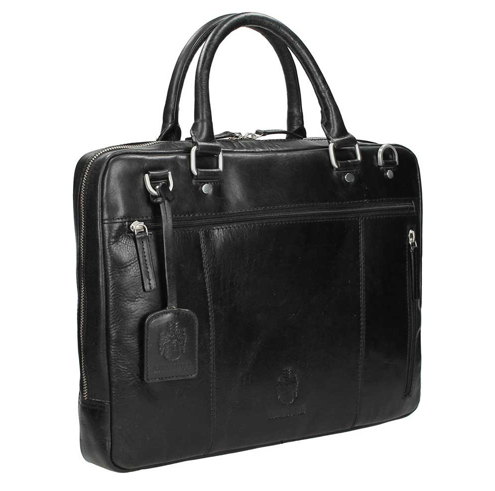 Leonhard Heyden Cambridge 1 Compartment Briefcase S black