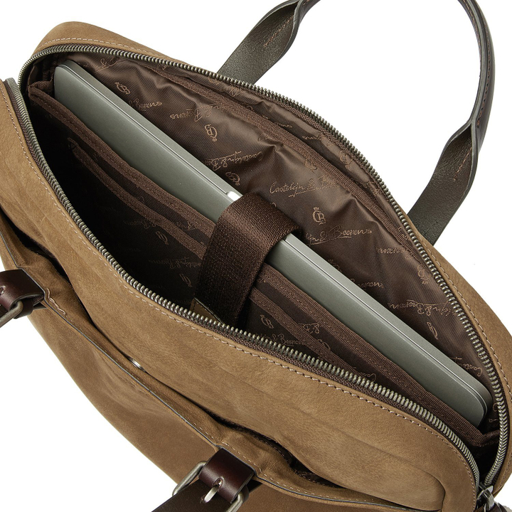 Castelijn & Beerens Veneto Nubuck Laptopbag 15.6" taupe