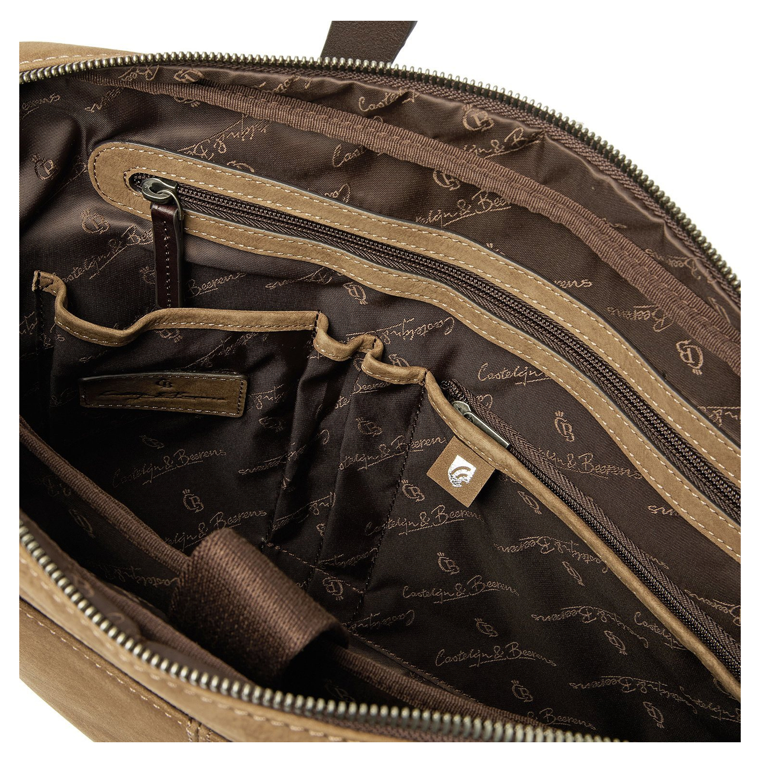 Castelijn & Beerens Veneto Nubuck Laptopbag 15.6" taupe
