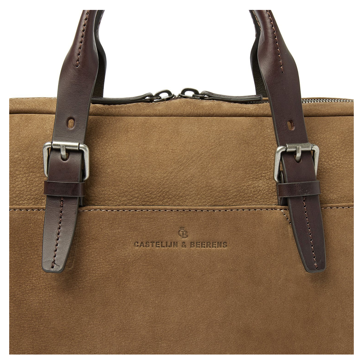Castelijn & Beerens Veneto Nubuck Laptopbag 15.6" taupe