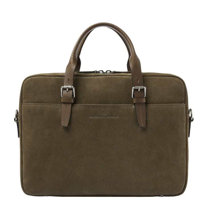 Castelijn & Beerens Nubuck Laptopbag 15.6" RFID green