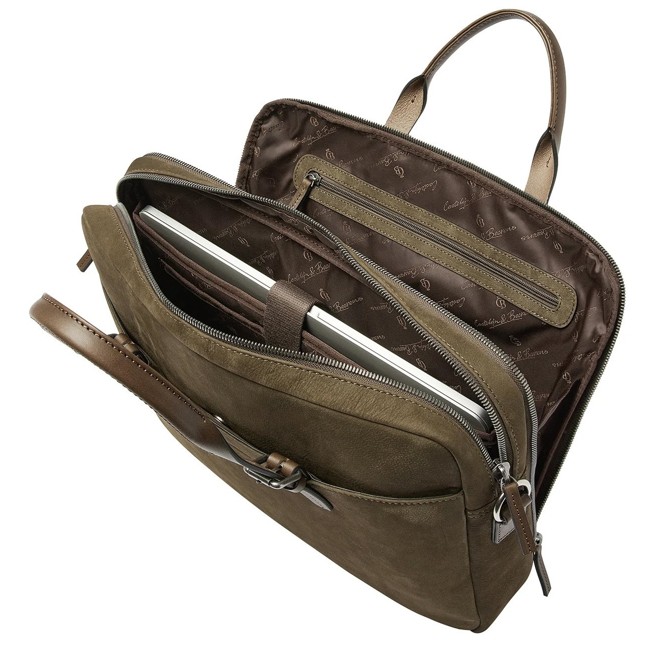 Castelijn & Beerens Nubuck Laptopbag 15.6" RFID green