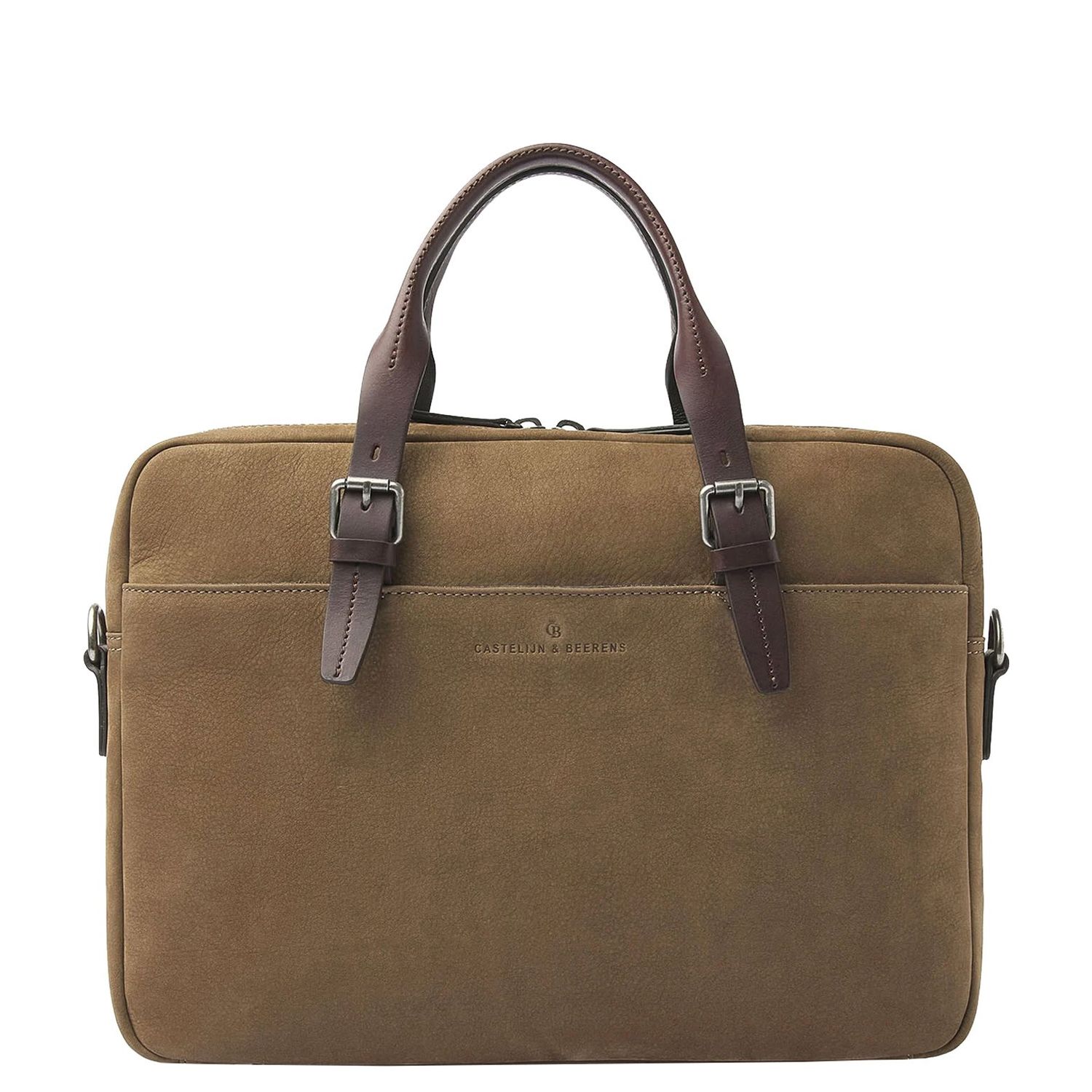 Castelijn & Beerens schoudertas grijs en taupe