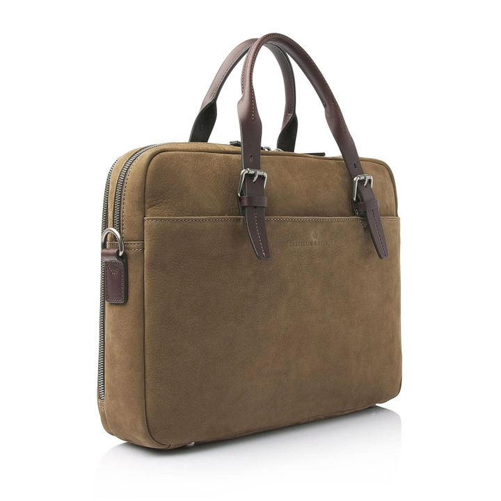 Castelijn & Beerens Veneto Nubuck Laptopbag 15.6" taupe