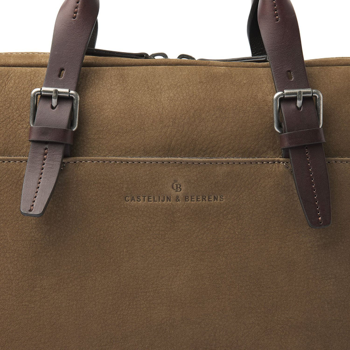 Castelijn & Beerens Veneto Nubuck Laptopbag 15.6" taupe