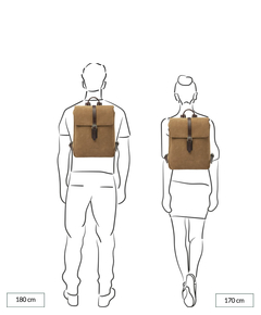 Castelijn & Beerens Veneto Nubuck Laptop Backpack 15.6" taupe