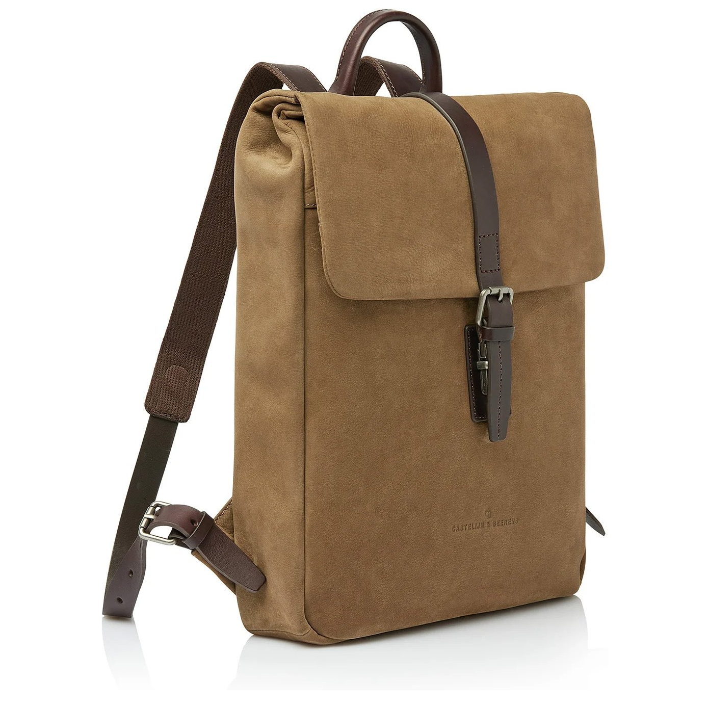 Castelijn & Beerens Veneto Nubuck Laptop Backpack 15.6" taupe