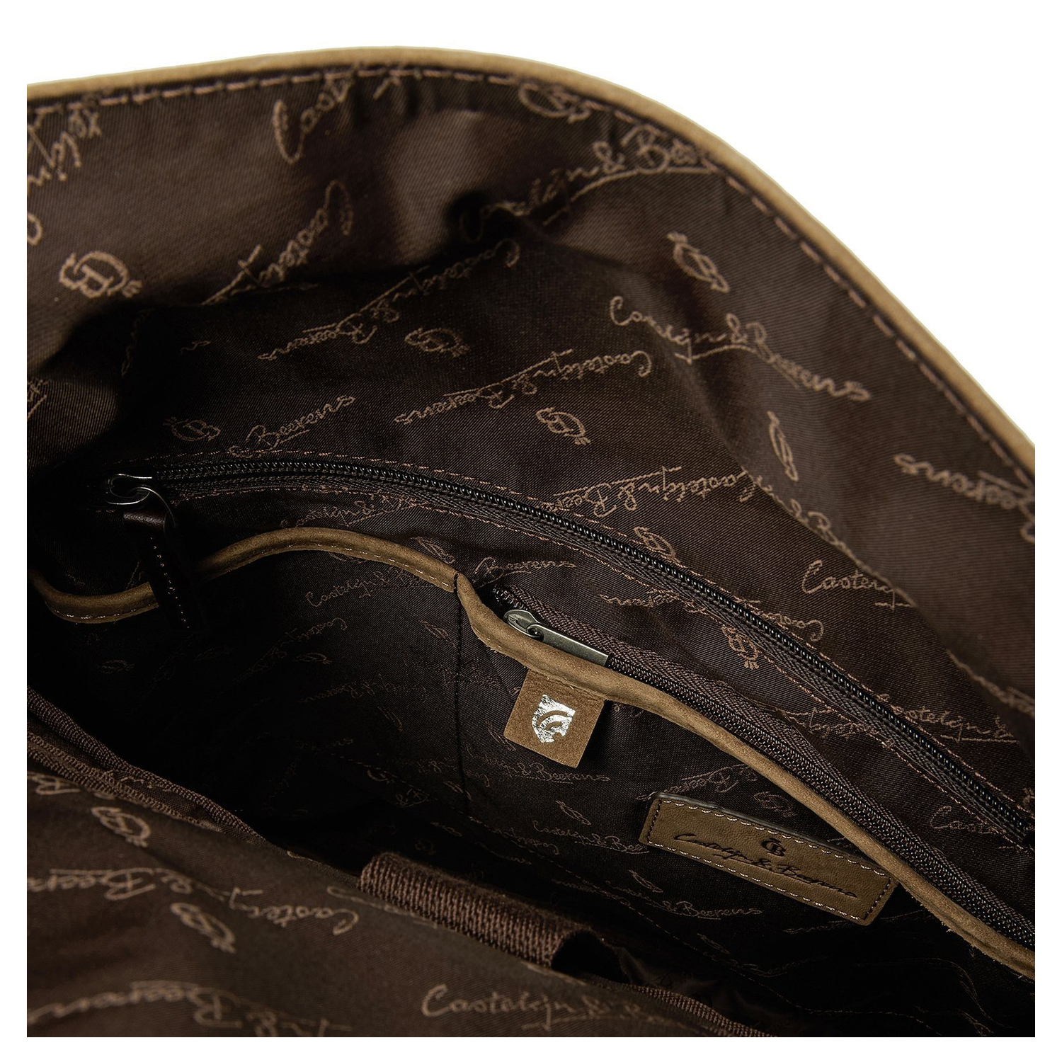 Castelijn & Beerens Veneto Nubuck Laptop Backpack 15.6" taupe