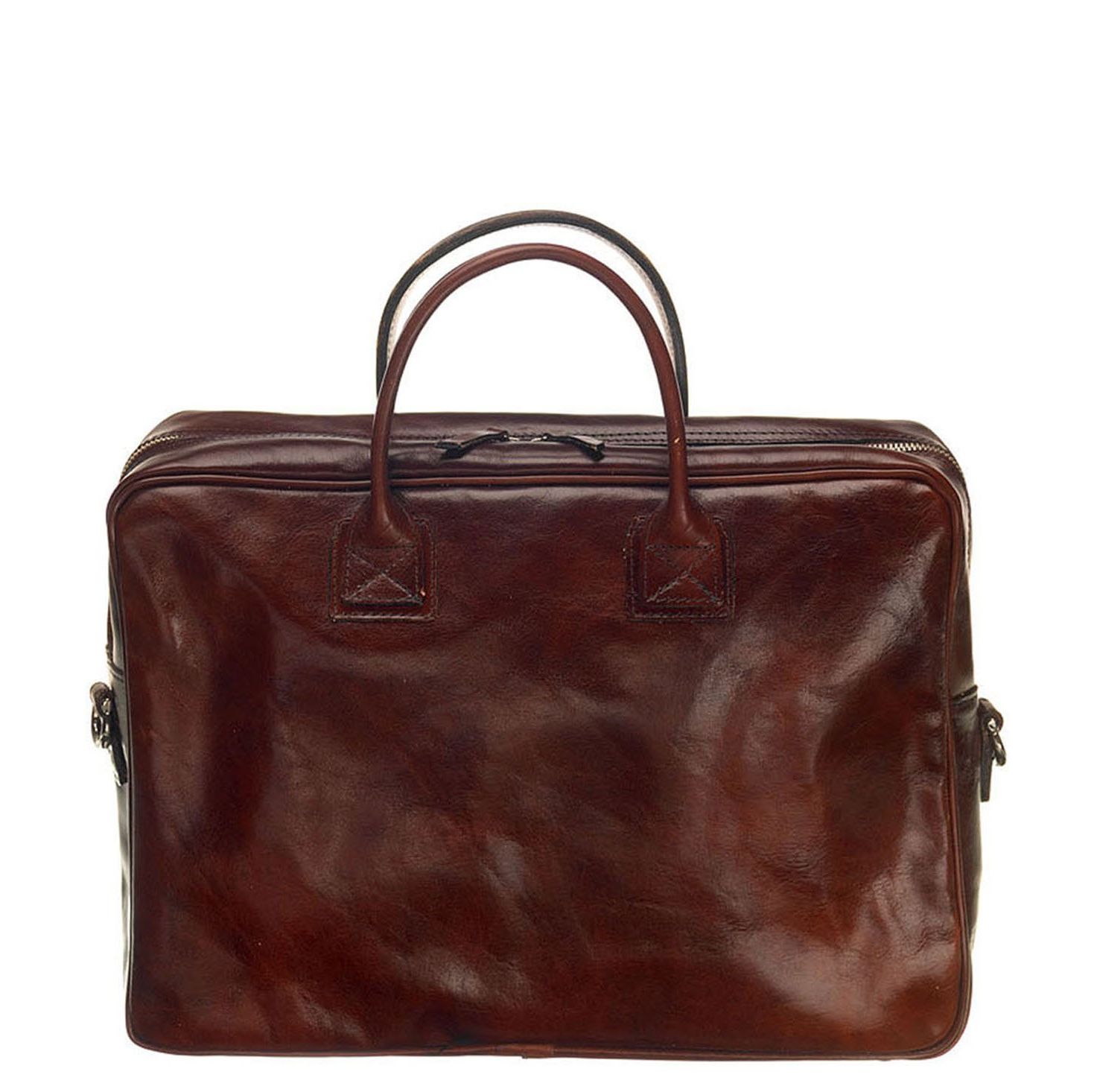 Mutsaers The Sleeve Plus 13.3" dark brown schoudertas heren