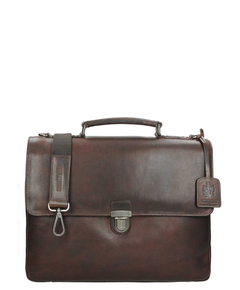 Leonhard Heyden Roma Briefcase 2 Compartments brown
