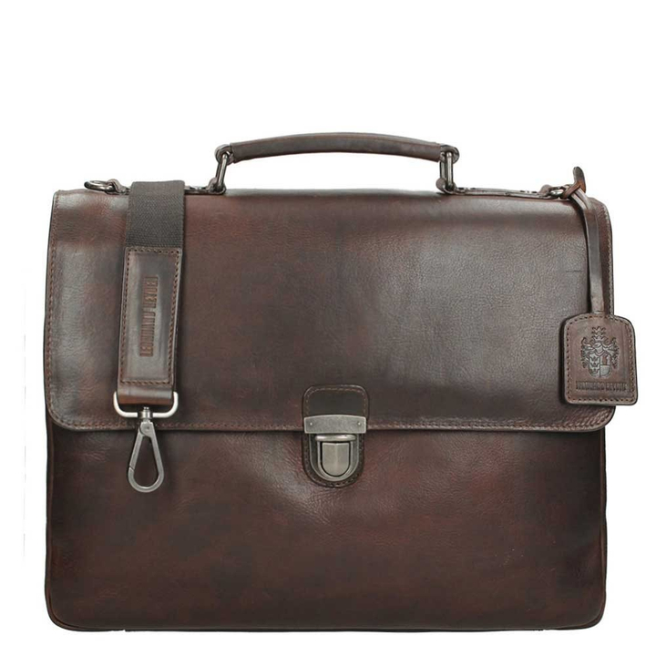 Leonhard Heyden Roma Briefcase 2 Compartments brown