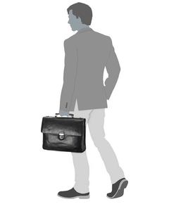 Leonhard Heyden Roma Briefcase 2 Compartments brown