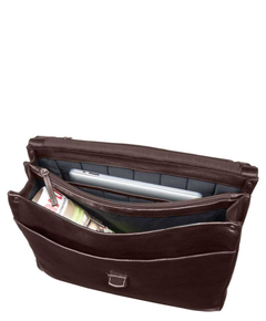 Leonhard Heyden Roma Briefcase 2 Compartments brown