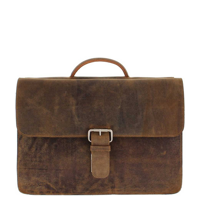 Plevier Retro Zeppelin Laptoptasche 3 Fächern 17.3" braun