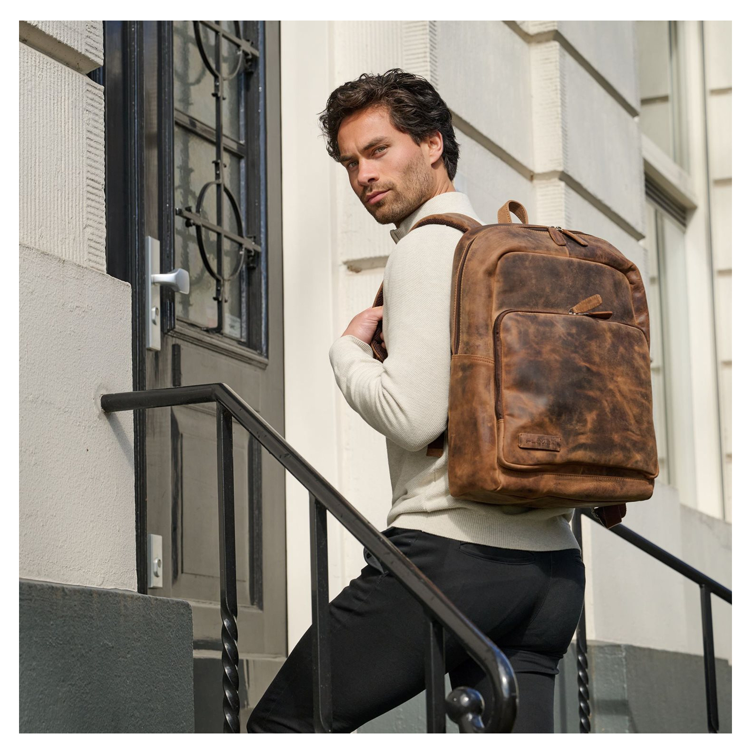 Plevier Hertz Laptop Rucksack 15,6" braun