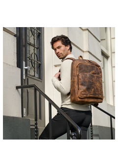 Plevier Hertz Laptop Rucksack 15,6" braun