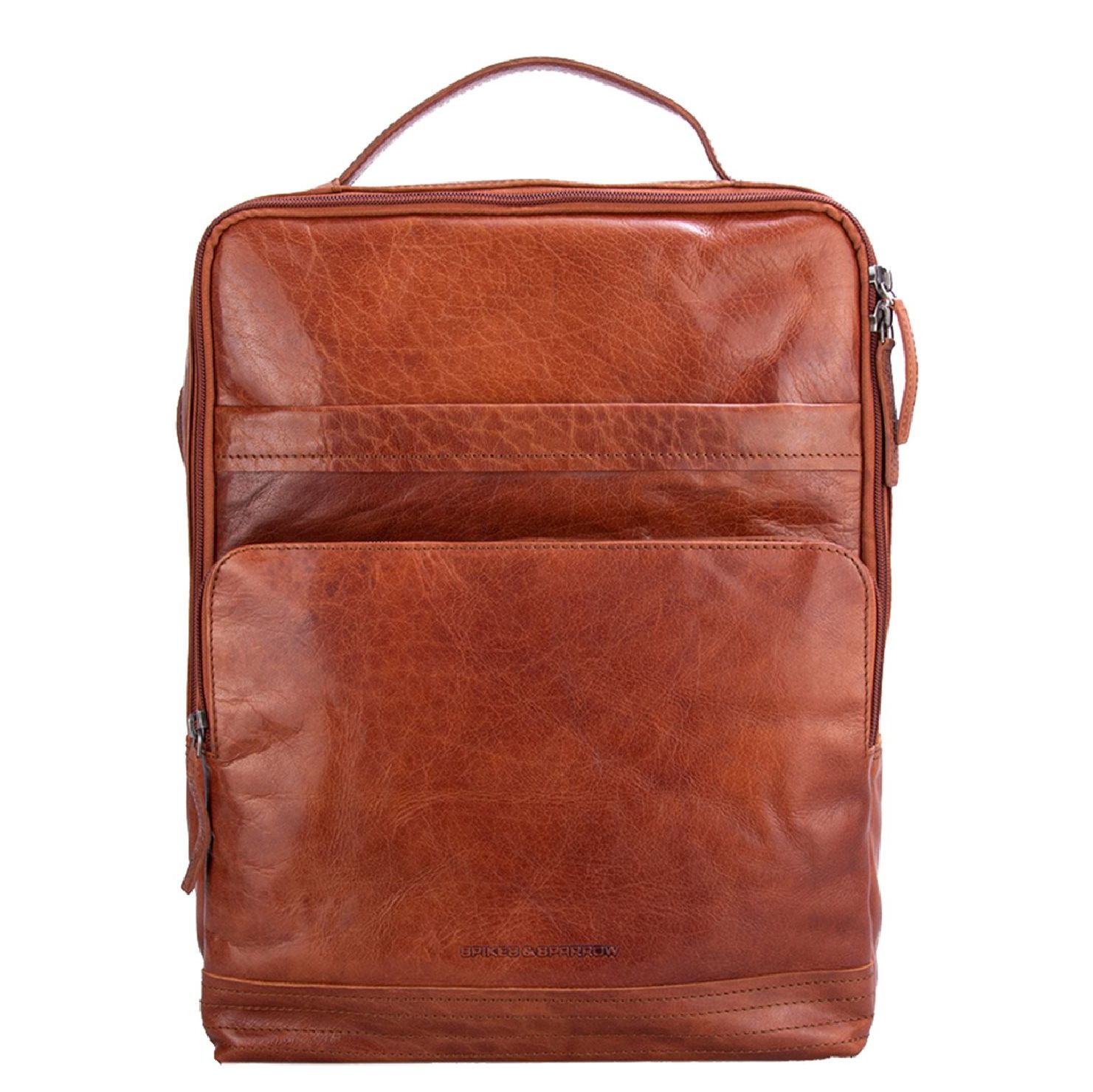 Spikes & Sparrow Laptop Rugzakken oranje en bruin