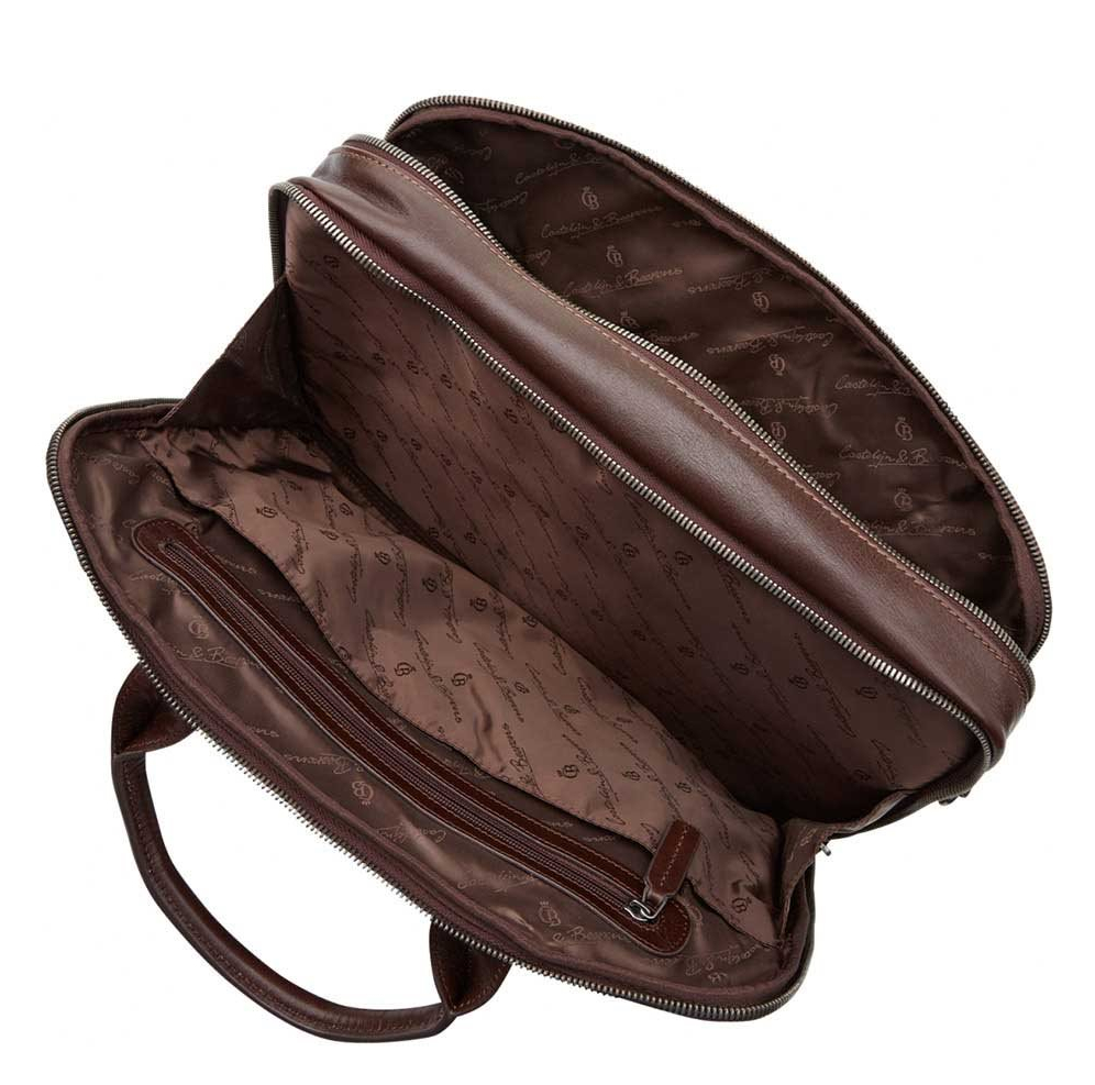 Castelijn & Beerens Firenze Business Laptoptas 15.6" 3 vaks mokka