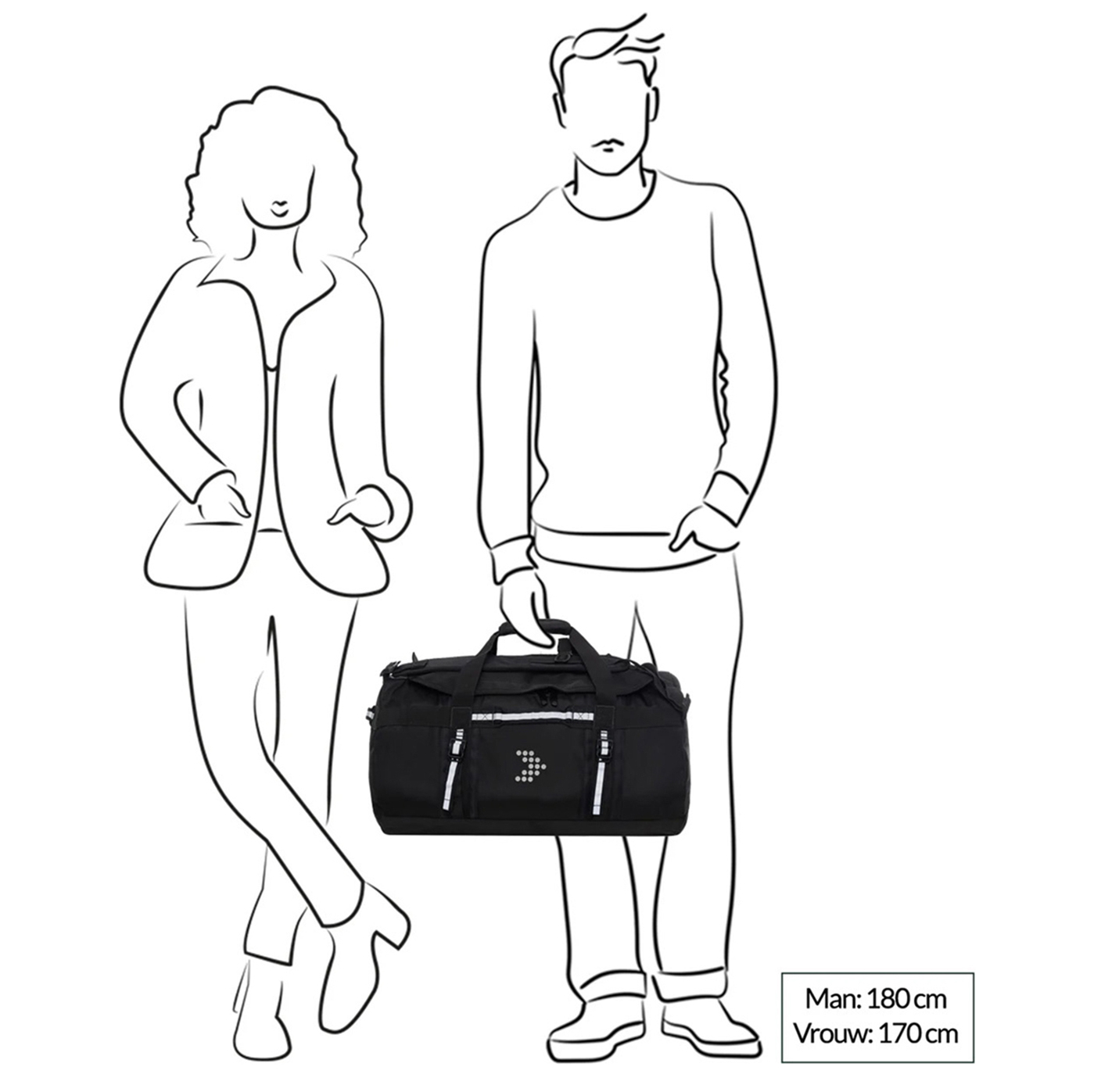 Travelbags The Base Duffle Backpack S black