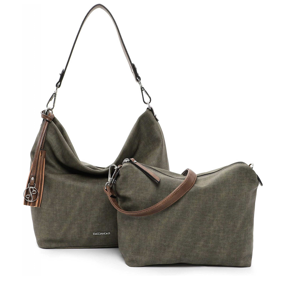 Emily & Noah Elke Handbag M oliv/cognac