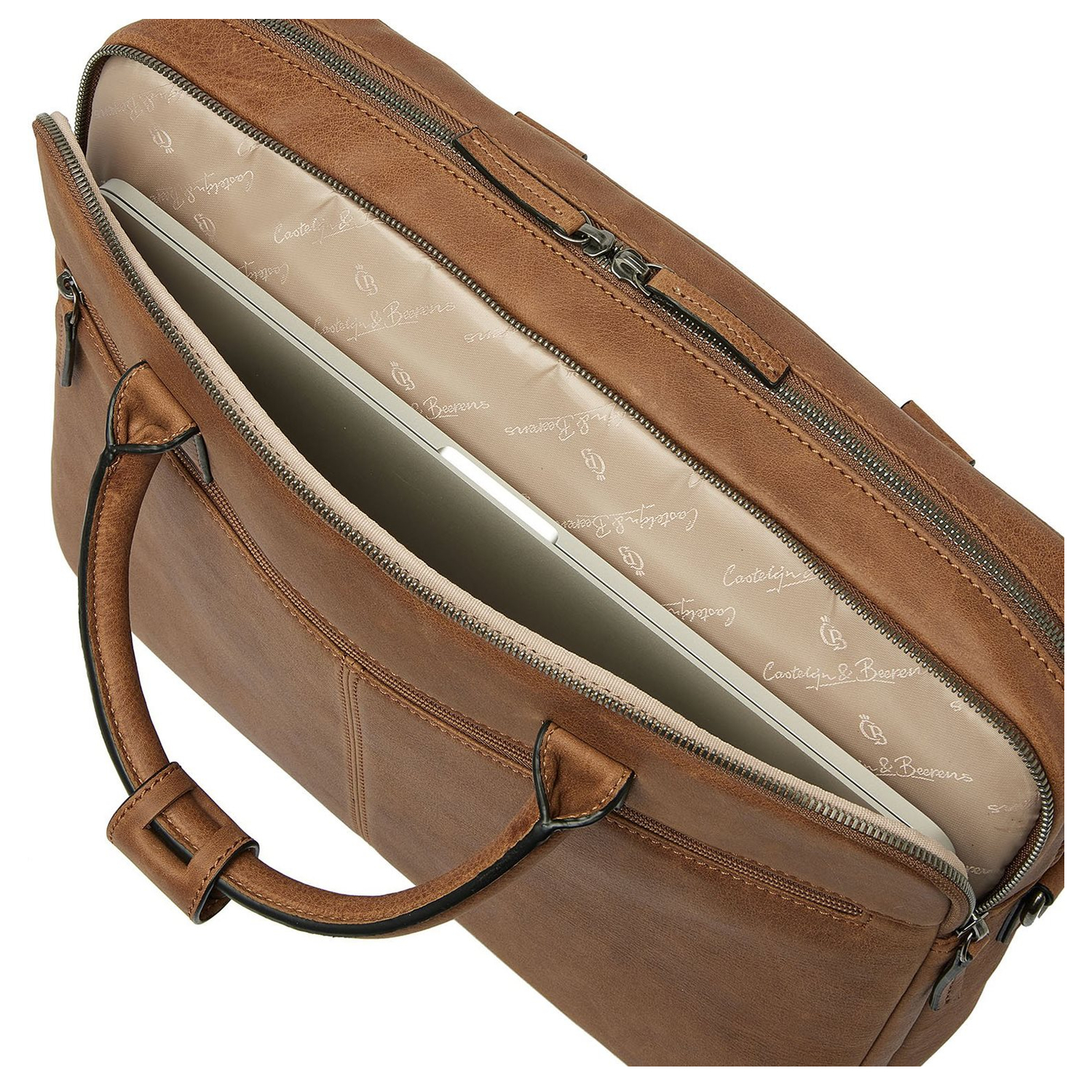 Castelijn & Beerens Carisma Laptopbag 15.6" cognac
