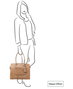 Castelijn & Beerens Carisma Laptoptas 15.6" + Tablet RFID beige