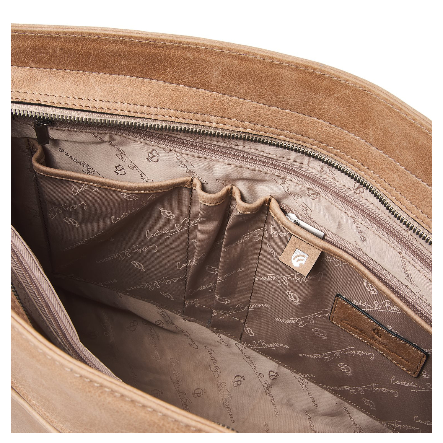 Castelijn & Beerens Carisma Laptoptas 15.6" + Tablet RFID beige